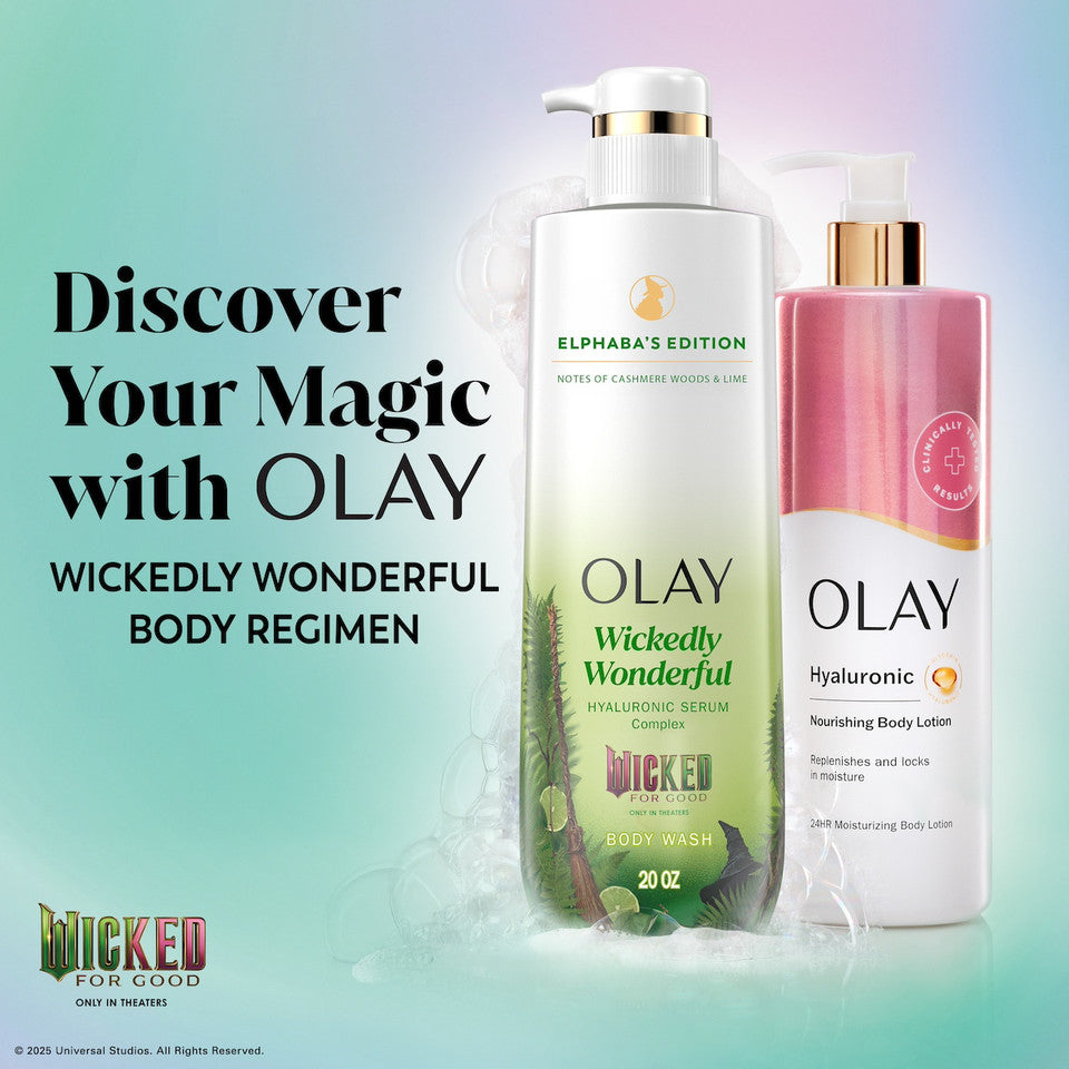 Olay Limited Edition Serum Body Wash, Wickedly Wonderful, 20 fl oz, Elphaba's Edition Hydrating Body Wash - Image 7