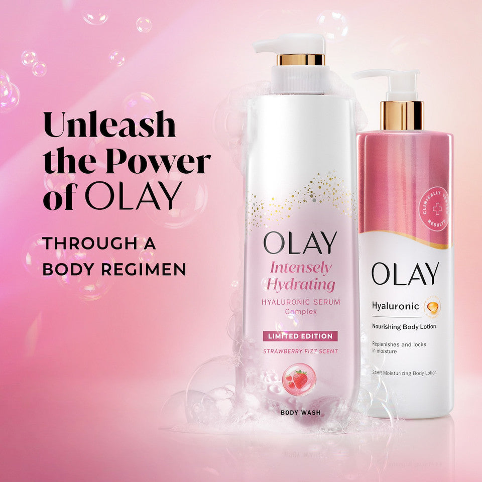 Olay Intensely Hydrating Body Wash, Strawberry - Image 8