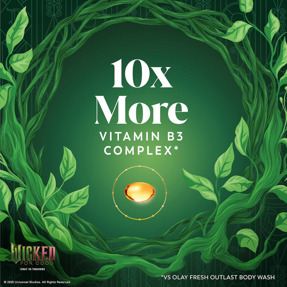 Olay Limited Edition Serum Body Wash, Wickedly Wonderful, 20 fl oz, Elphaba's Edition Hydrating Body Wash - Image 3